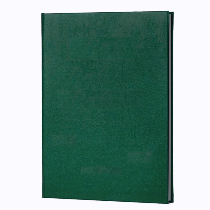 Confezione di 5 copertine goffrate in similpelle verde