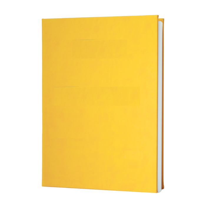 Confezione di 5 copertine soft touch in similpelle giallo